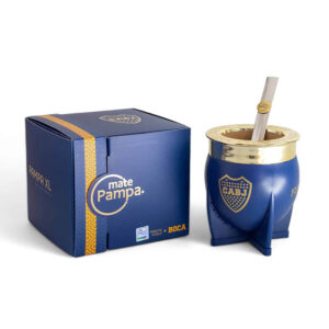 MATE PAMPA XL BOCA JUNIORS C/BOMBILLA