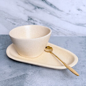 BOWL + BANDEJA GOTA + CUCHARA - JASPEADO