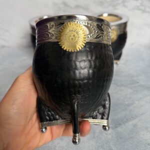 MATE IMPERIAL ALPACA / ACERO CUERO CROCO CON BASE